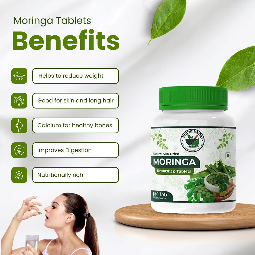 Moringa Drumstick Tablet 180 - Nutrient-Rich Miracle Green Superfood