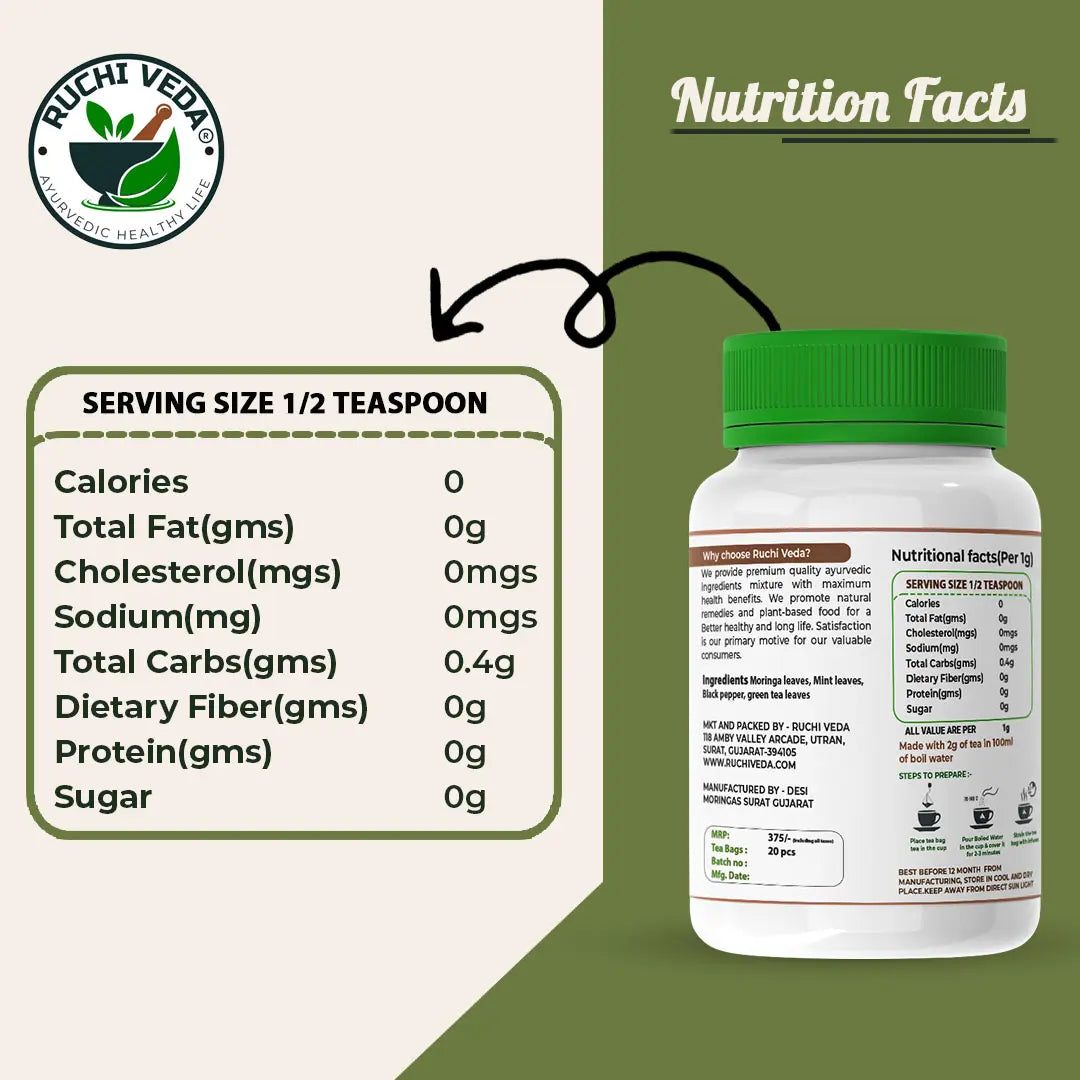 best green tea brands, ruchi veda