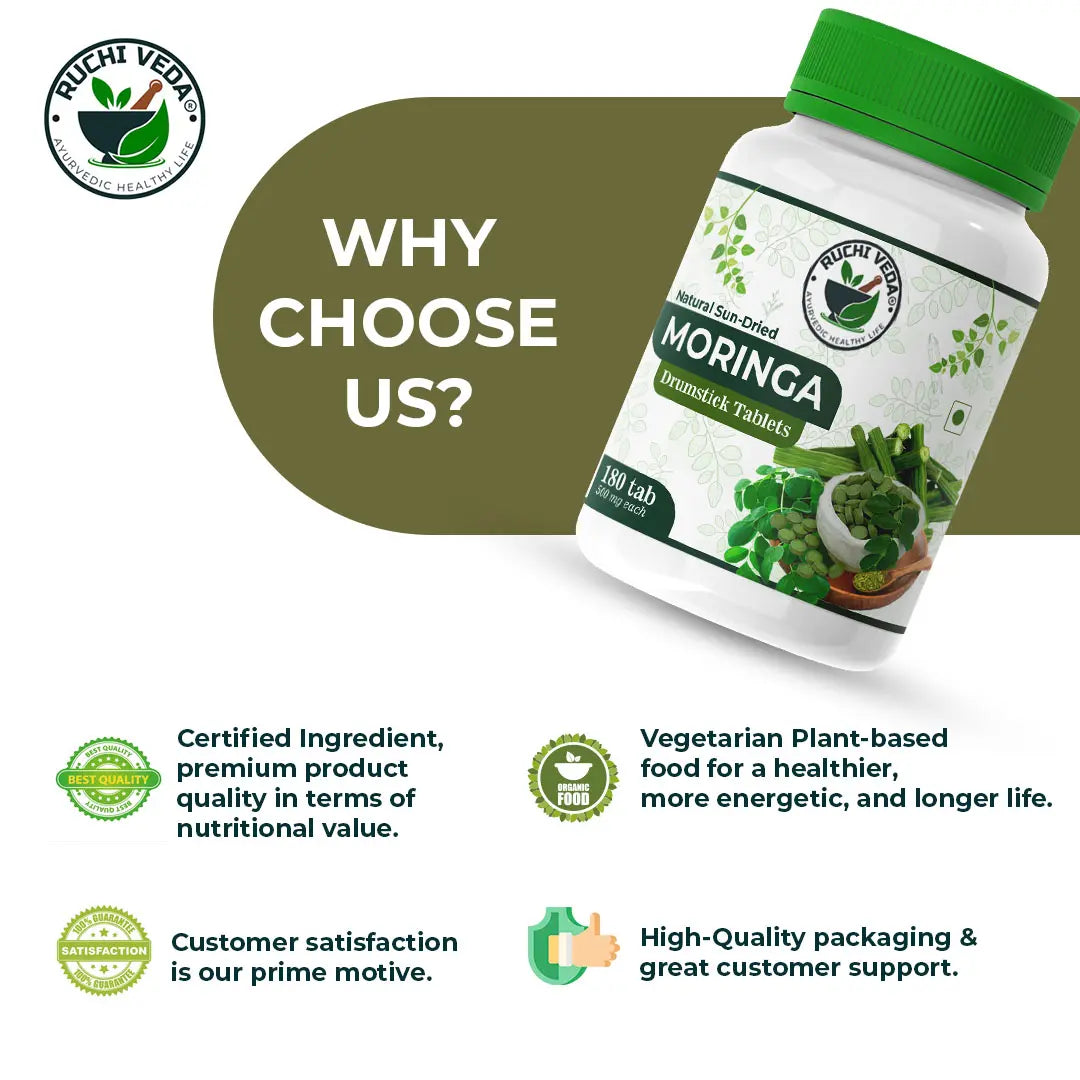 why choose us, ruchi veda, moringa tablet  oil
