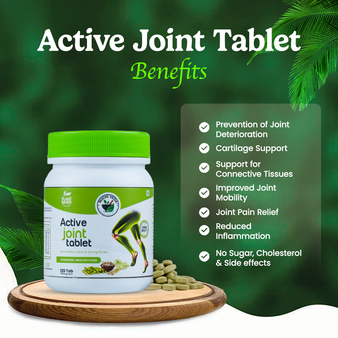Active Joint Tablets - Powerful Plant-Based Formula for Joint & Bone Health