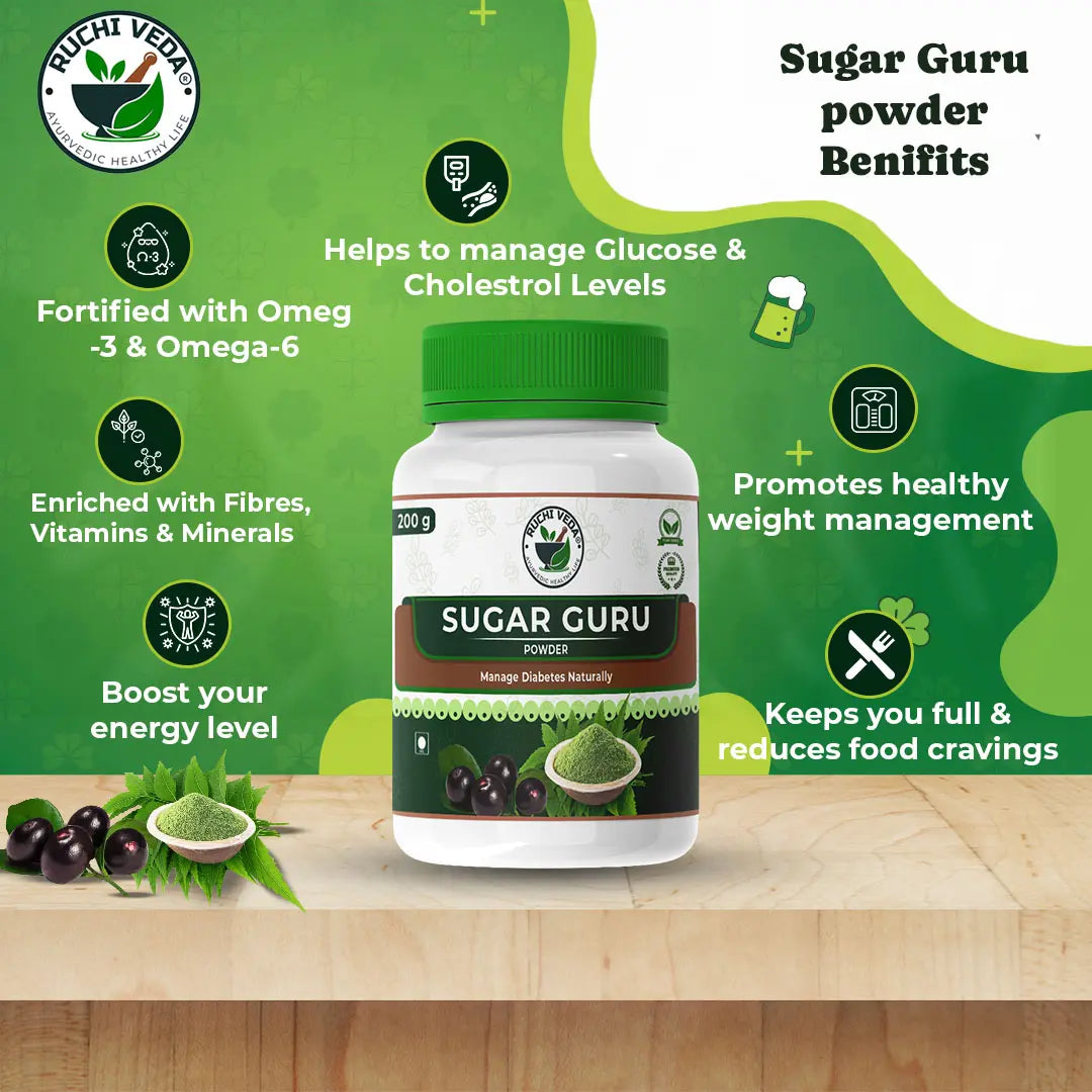 benefits of Sugar guru powder, ruchi veda, diabetes management