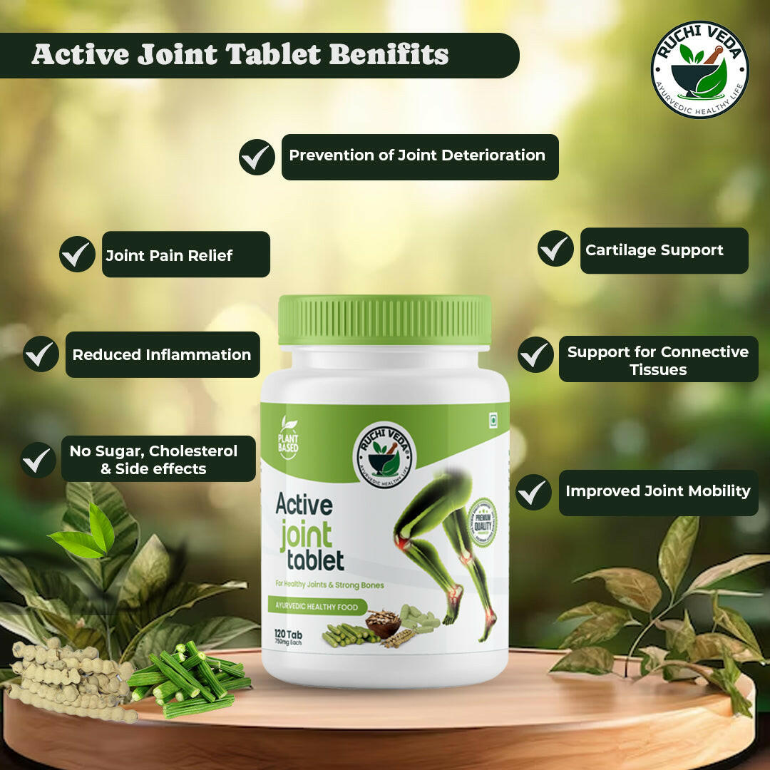 Active Joint tablets - Essential Ayurvedic Solution for Healthy Joints & Strong Bones-120teb