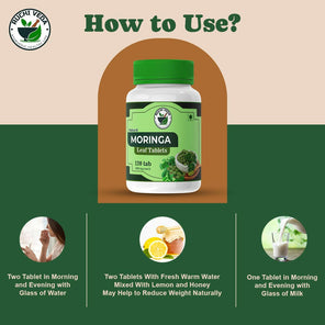 how to use moringa leaf tablet, ruchi veda, moringa tablet leaves